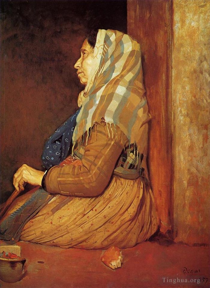 埃德加·德加 的油画作品 -  《罗马乞丐女人》