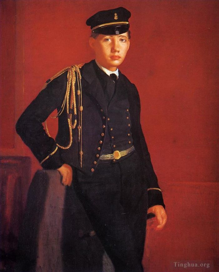 埃德加·德加 的油画作品 -  《穿着学员制服的阿希尔·德加斯》