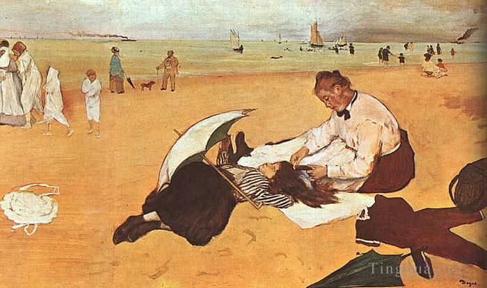 埃德加·德加 的油画作品 -  《海滩上》