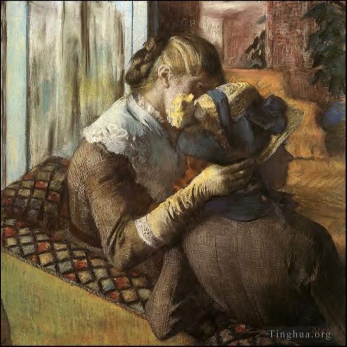 埃德加·德加 的油画作品 -  《在女帽店》