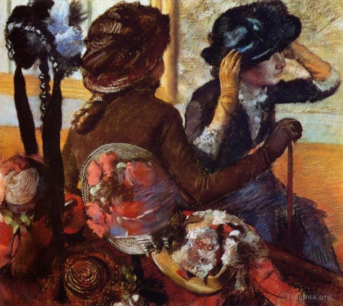 埃德加·德加 的油画作品 -  《在女帽商,2》