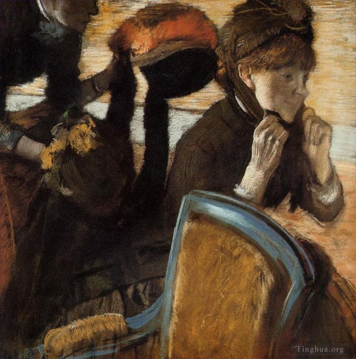 埃德加·德加 的油画作品 -  《在女帽商,3》