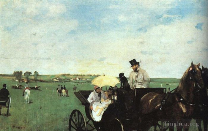 埃德加·德加 的油画作品 -  《在乡下的赛马场》