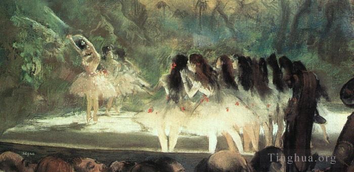 埃德加·德加 的油画作品 -  《巴黎剧院的芭蕾舞演出》