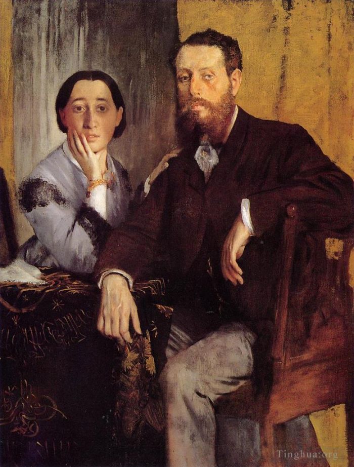 埃德加·德加 的油画作品 -  《埃德蒙和特蕾莎·莫比利》