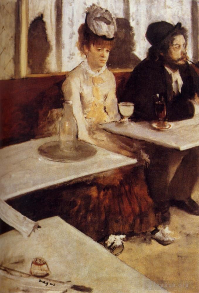 埃德加·德加 的油画作品 -  《喝苦艾酒的人》