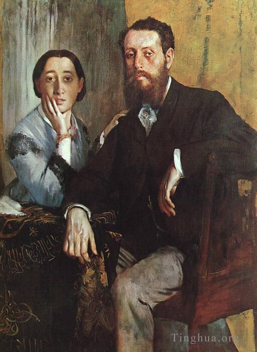 埃德加·德加 的油画作品 -  《莫比利公爵和公爵夫人》