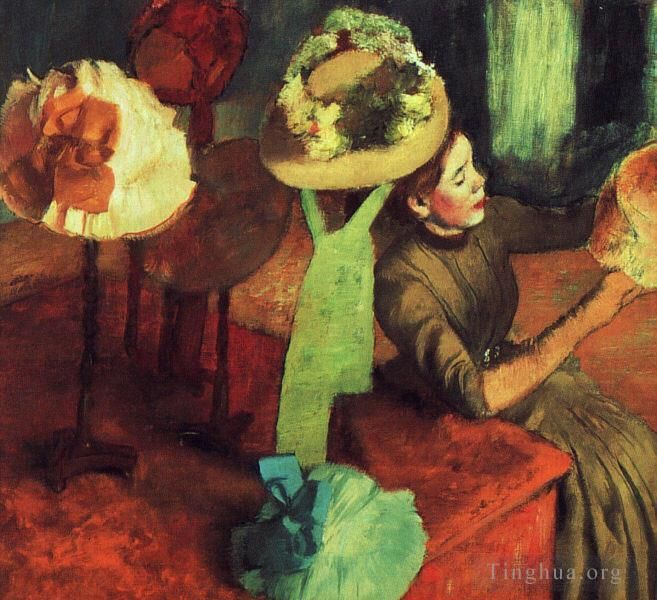 埃德加·德加 的油画作品 -  《女帽店》
