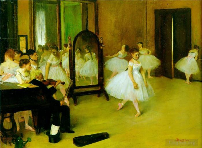 埃德加·德加 的油画作品 -  《舞蹈课》