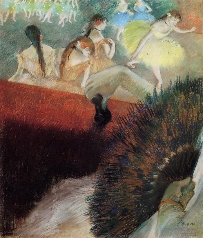 埃德加·德加 的各类绘画作品 -  《在芭蕾舞团》
