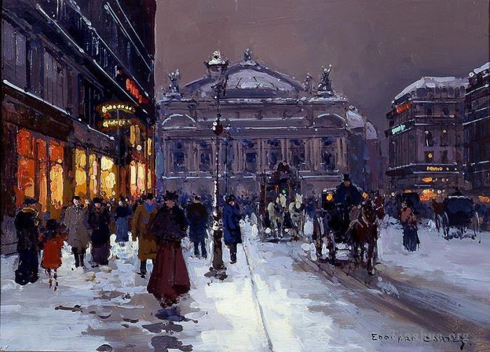 爱德华·科特斯 的油画作品 -  《歌剧院广场,4》