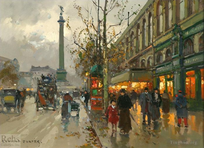 爱德华·科特斯 的油画作品 -  《巴士底广场,3》
