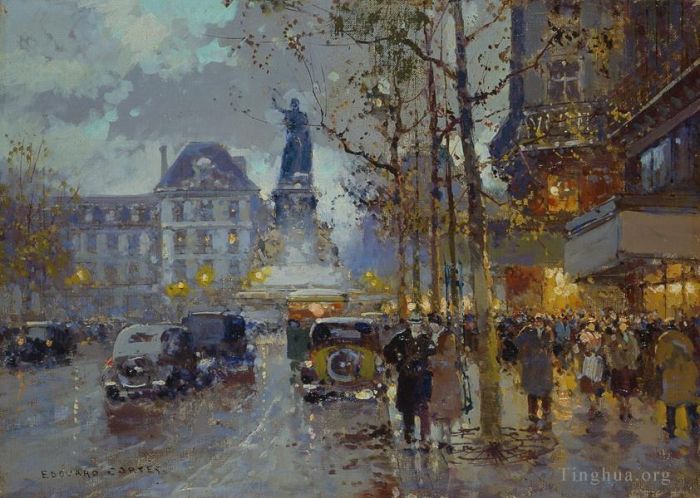爱德华·科特斯 的油画作品 -  《共和广场,2》