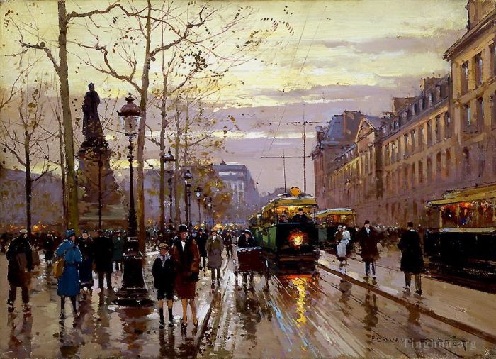 爱德华·科特斯 的油画作品 -  《共和广场》
