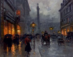 艺术家爱德华·科特斯作品《将旺多姆置于雨中》