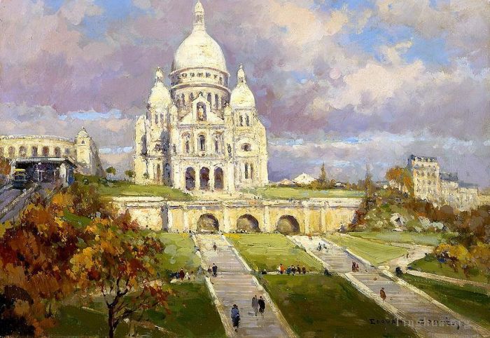 爱德华·科特斯 的油画作品 -  《巴黎圣心》