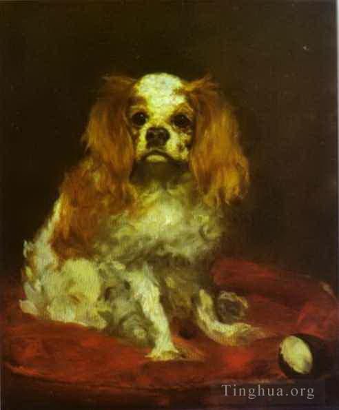 爱德华·马奈 的油画作品 -  《查尔斯王西班牙猎犬》