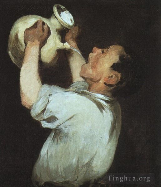 爱德华·马奈 的油画作品 -  《一个男孩与一个投手》
