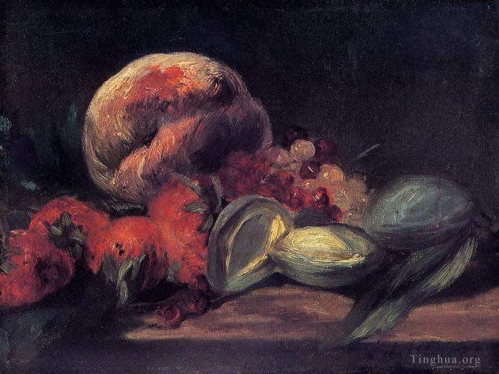 爱德华·马奈 的油画作品 -  《杏仁,醋栗和桃子》