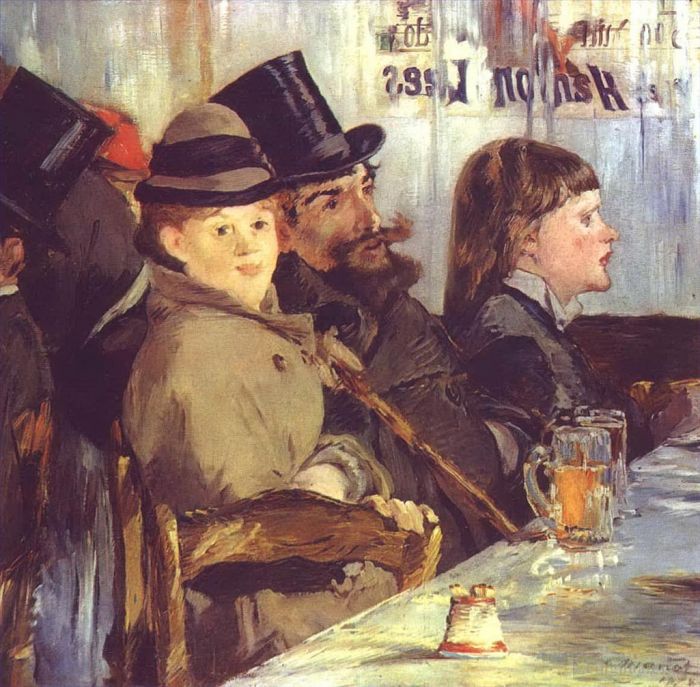 爱德华·马奈 的油画作品 -  《在咖啡厅》