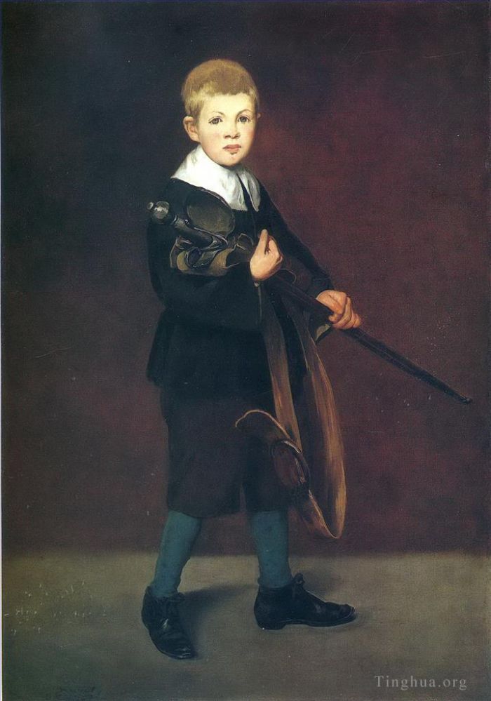 爱德华·马奈 的油画作品 -  《拿着剑的男孩》