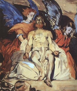 艺术家爱德华·马奈作品《基督与天使》