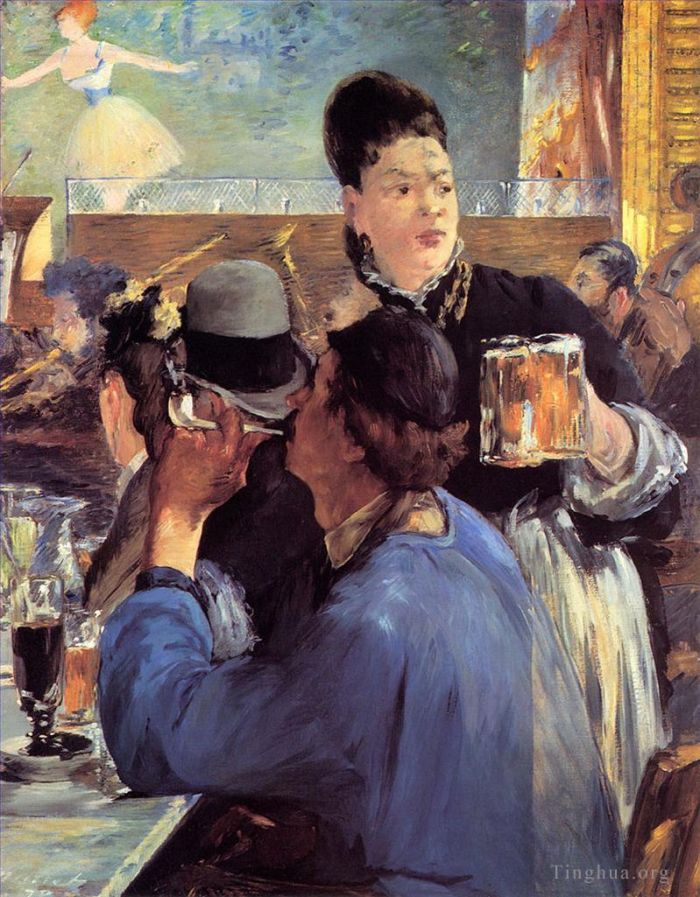爱德华·马奈 的油画作品 -  《咖啡馆音乐会一角》