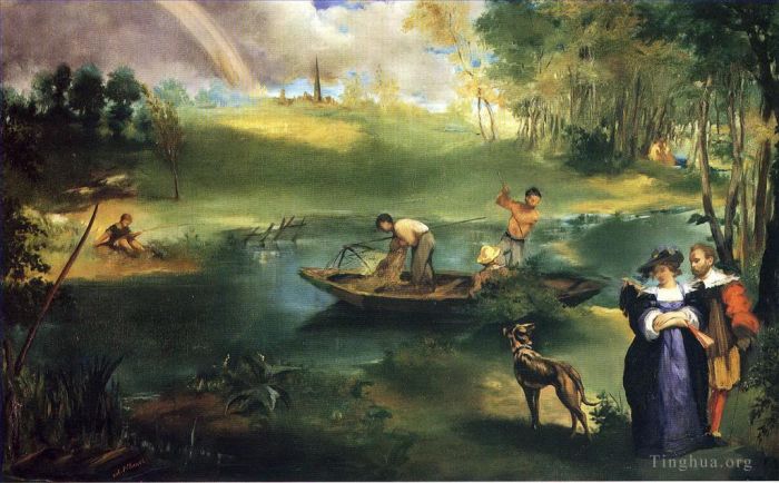 爱德华·马奈 的油画作品 -  《钓鱼》