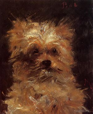 艺术家爱德华·马奈作品《狗的头》
