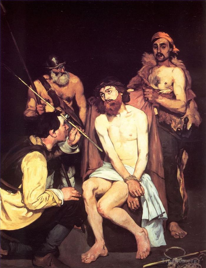 爱德华·马奈 的油画作品 -  《耶稣被士兵嘲笑》