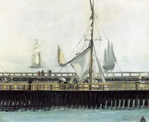 艺术家爱德华·马奈作品《布洛涅的码头》