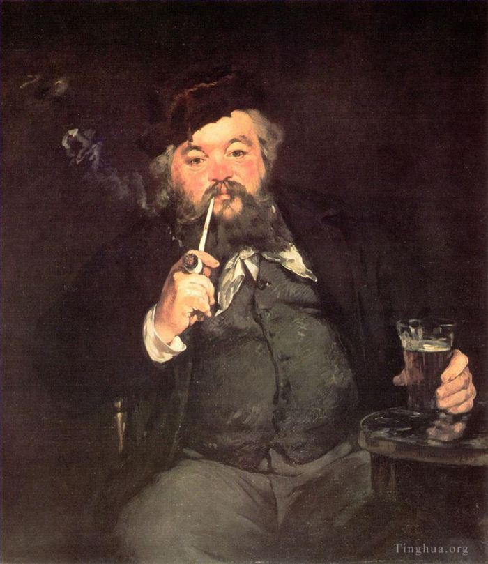 爱德华·马奈 的油画作品 -  《一杯好啤酒,Le,Bon,Bock》