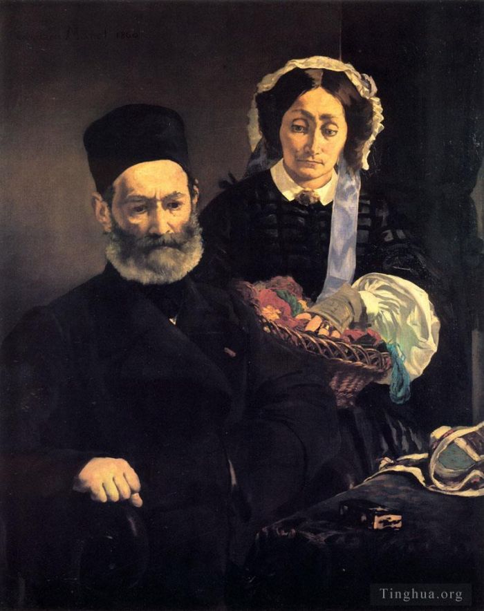 爱德华·马奈 的油画作品 -  《奥古斯特·马奈夫妇》