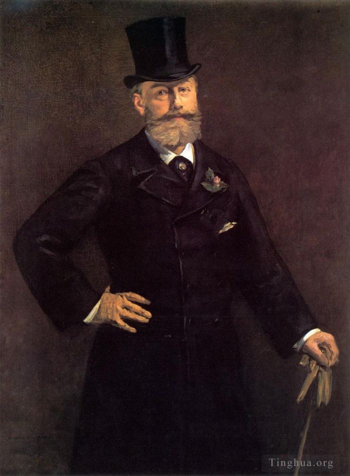 爱德华·马奈 的油画作品 -  《安东尼·普鲁斯特的肖像,现实主义,印象派,爱德华·马奈》