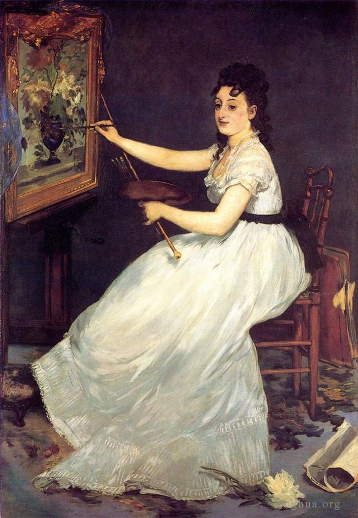 爱德华·马奈 的油画作品 -  《伊娃·冈萨雷斯的肖像》
