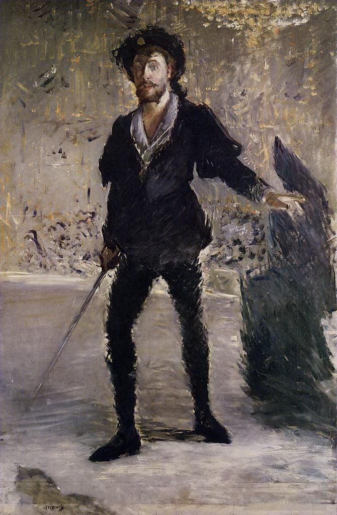 爱德华·马奈 的油画作品 -  《福尔饰演哈姆雷特的肖像》