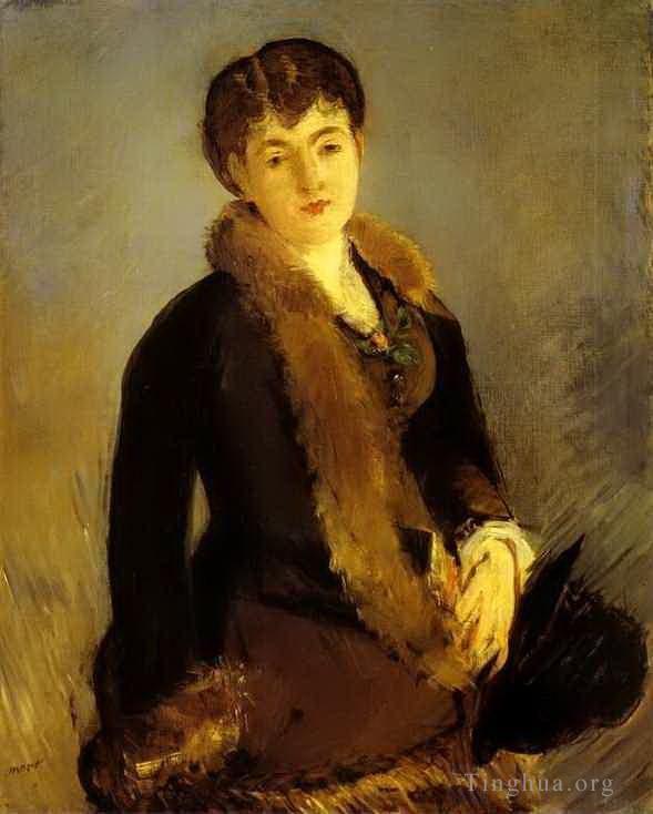 爱德华·马奈 的油画作品 -  《伊莎贝尔·莱蒙尼尔小姐的肖像》