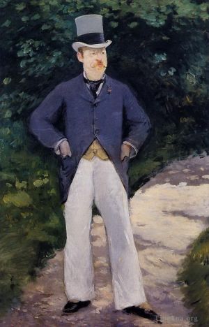 艺术家爱德华·马奈作品《布伦先生的肖像》