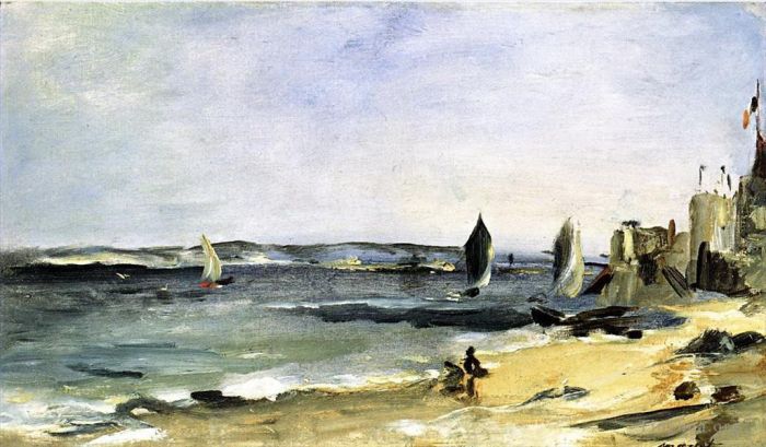 爱德华·马奈 的油画作品 -  《阿卡雄海景》