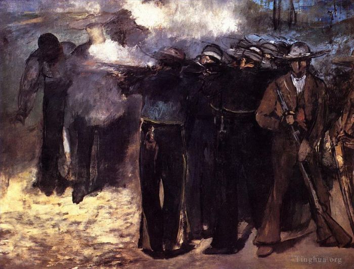 爱德华·马奈 的油画作品 -  《马克西米利安皇帝草案的处决》