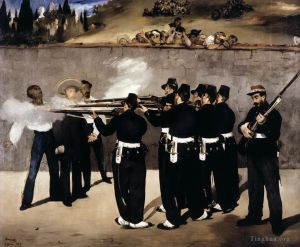 艺术家爱德华·马奈作品《墨西哥皇帝马克西米利安被处决》