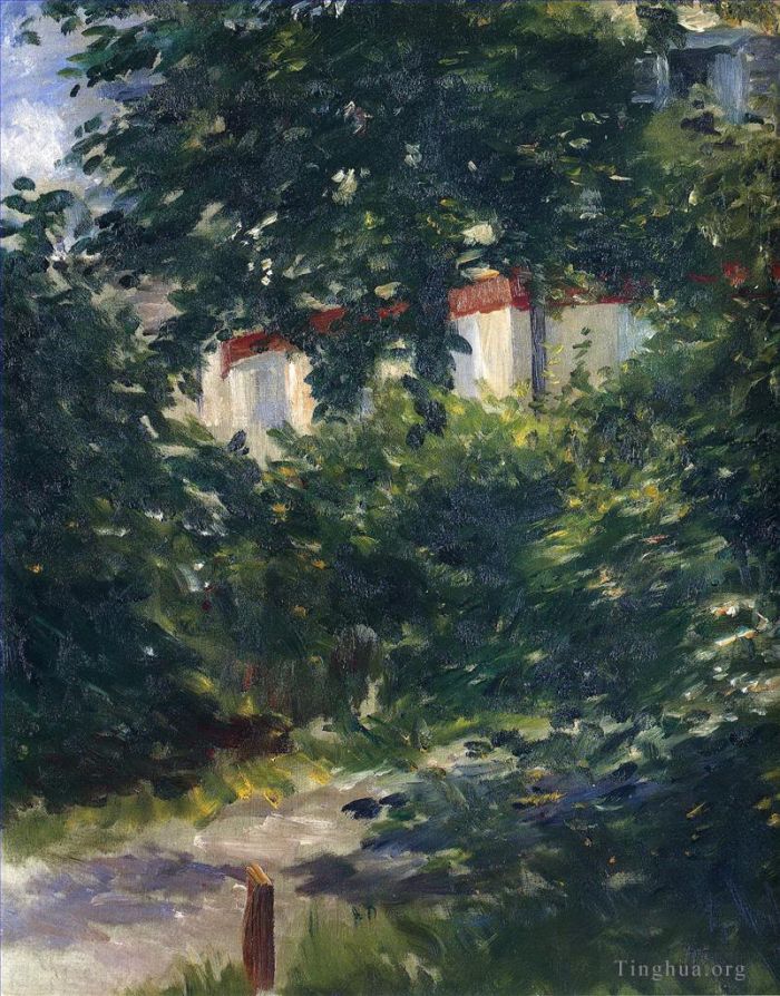 爱德华·马奈 的油画作品 -  《马奈故居周围的花园》