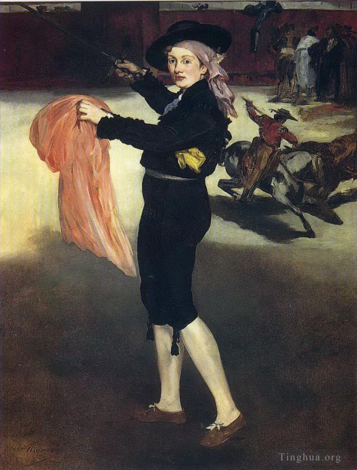 爱德华·马奈 的油画作品 -  《身着,Espada,服装的,Victorine,Meurent》