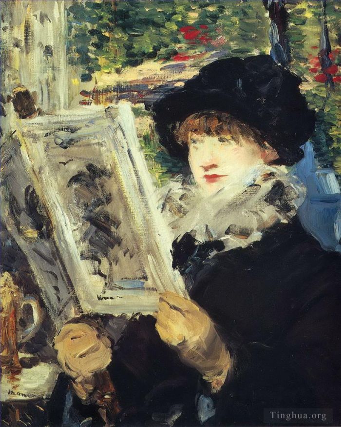 爱德华·马奈 的油画作品 -  《女人读书》