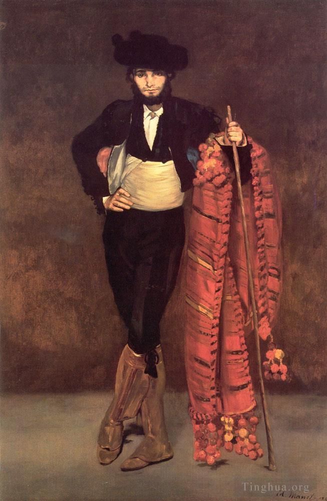 爱德华·马奈 的油画作品 -  《穿着,Majo,服装的年轻人》