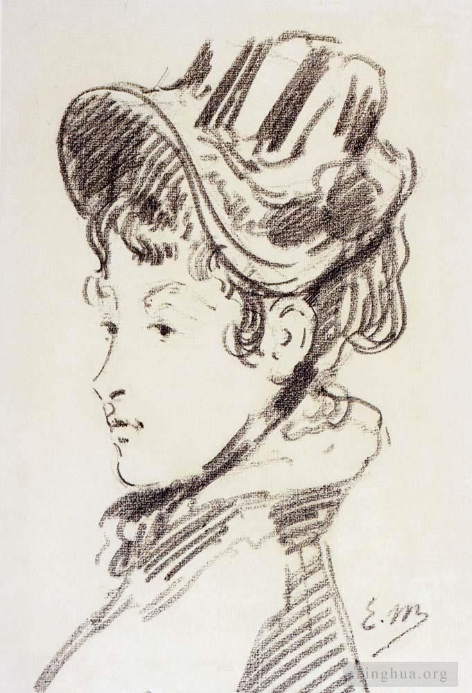 爱德华·马奈 的各类绘画作品 -  《朱尔斯·吉列梅夫人的肖像》