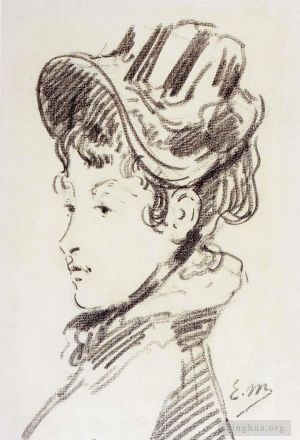 艺术家爱德华·马奈作品《朱尔斯·吉列梅夫人的肖像》