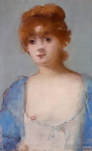 艺术家爱德华·马奈作品《穿着睡衣的年轻女子》