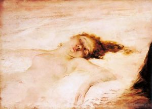 艺术家爱德华多·莱昂·加里多作品《斜倚的裸体》