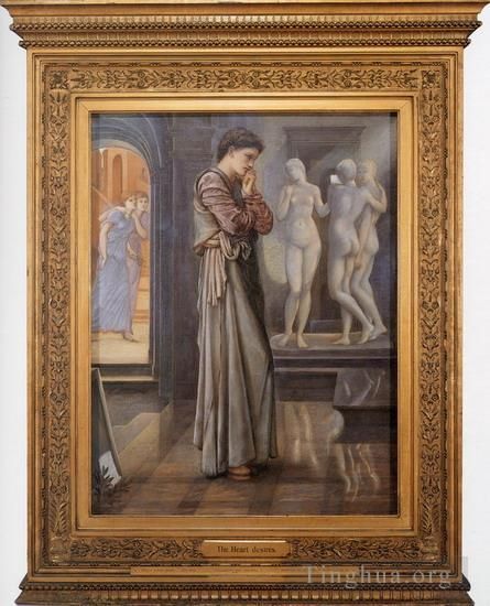 爱德华·伯恩·琼斯 的油画作品 -  《皮格马利翁和我内心渴望的形象》